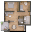 Wohnung 13 - Wohnen an der Angermühle, 3 Zimmerwohnung Richtung Bogenbach
