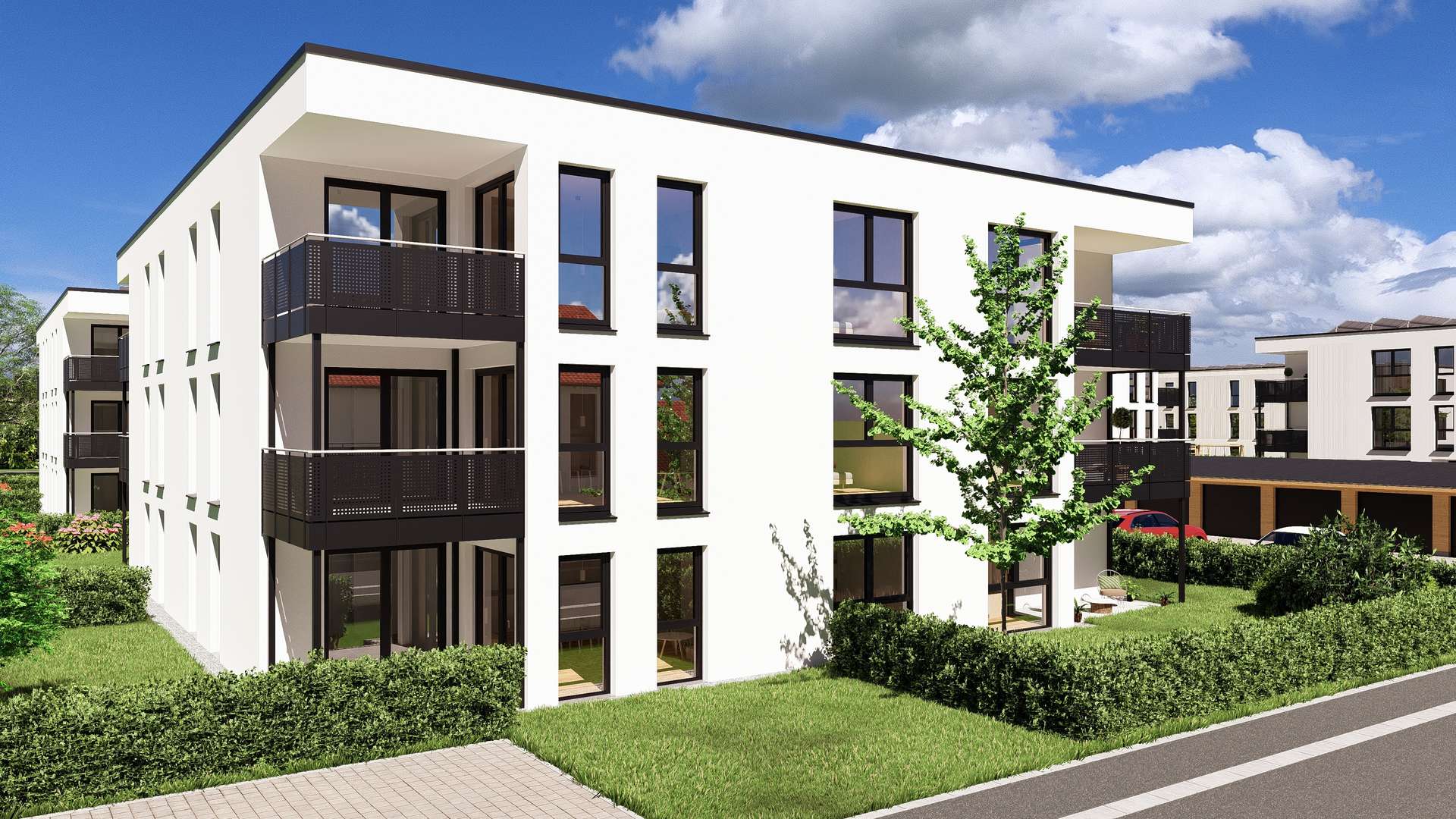 Ansicht Nord - 2-Zimmer Gartenwohnung
