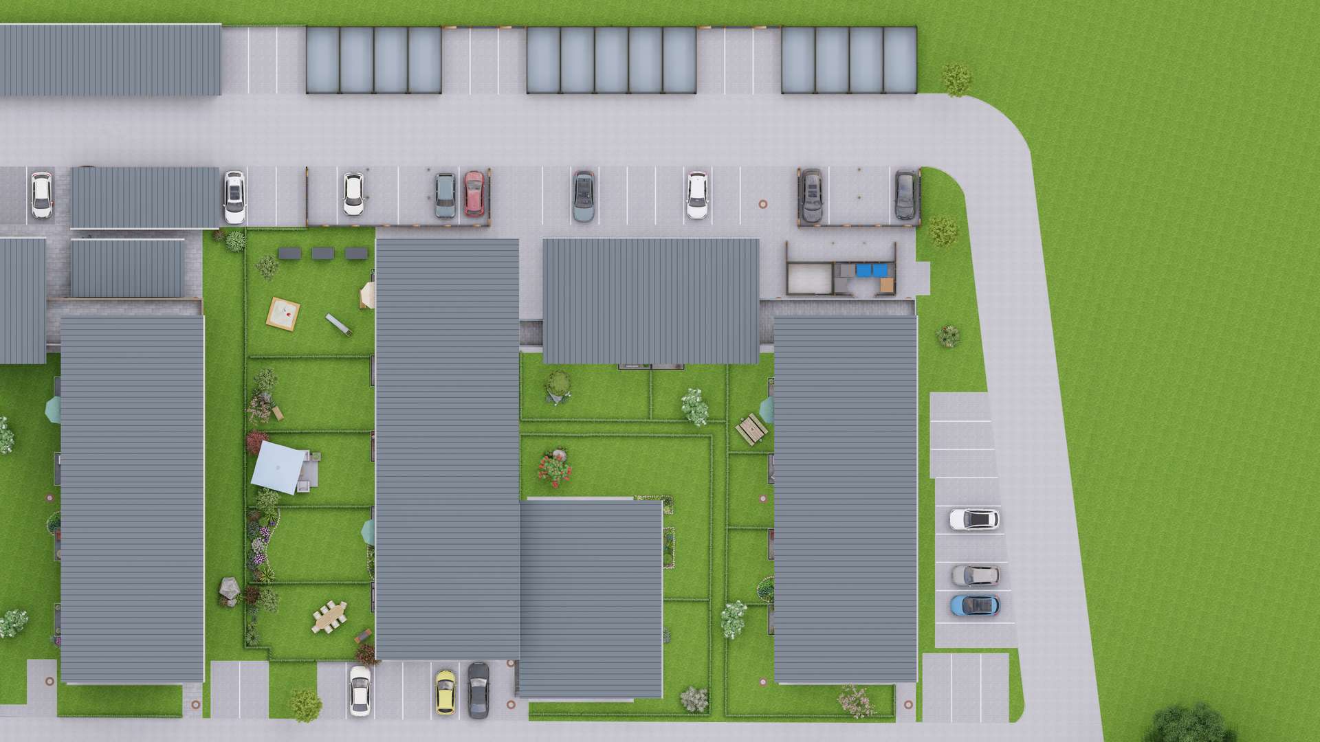 Erdgeschoss Carport und Garagen - Moderne 2-Zimmer-Wohnung- Erstbezug