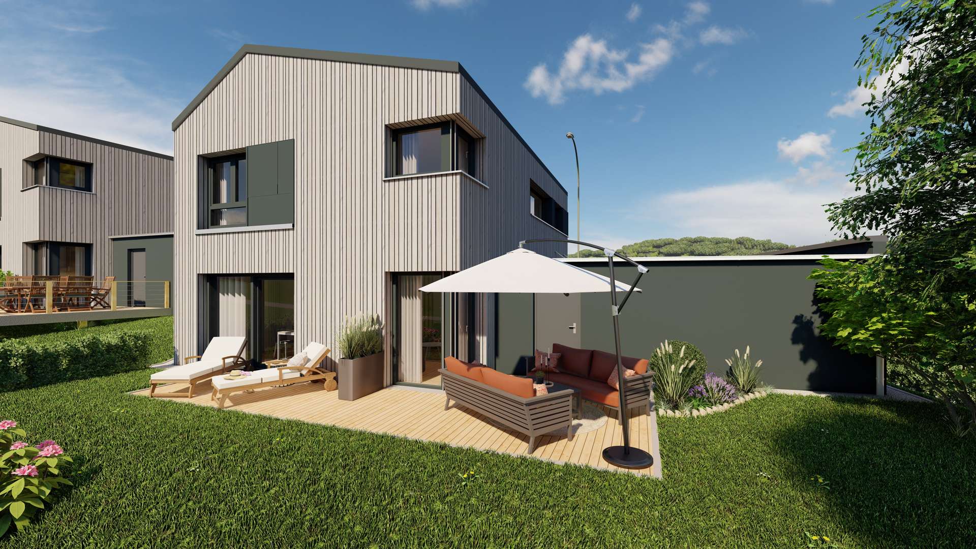 09_Ansicht Osten Haus 4 - Einfamilienhaus Am Gießhübl in Gotteszell