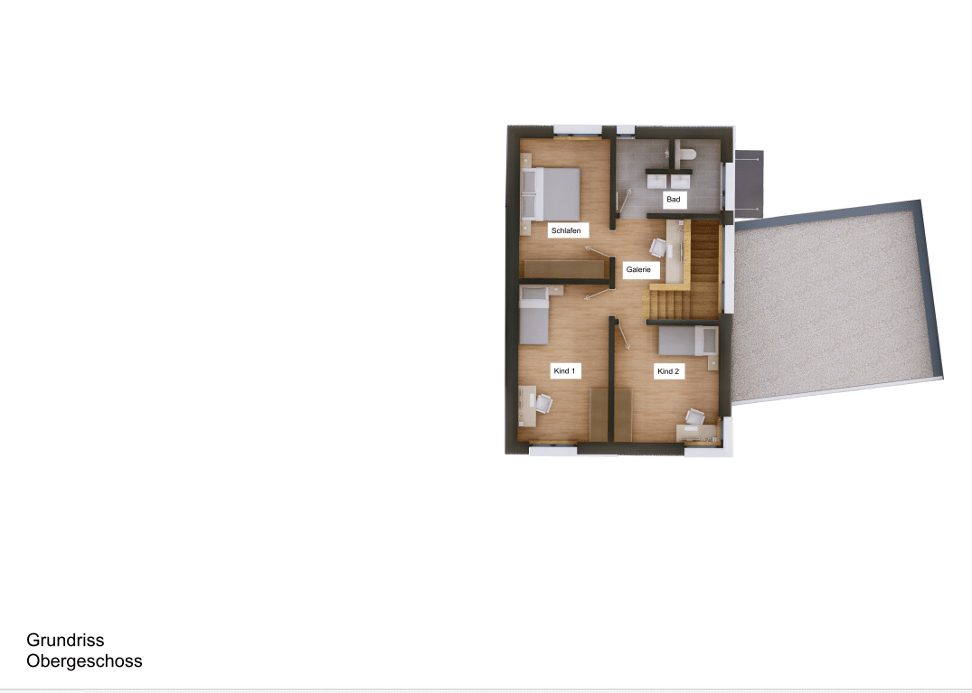 Grundriss Obergeschoss-EFH in Gotteszell 2026-04-16 140227 - Einfamilienhaus Am Gießhübl in Gotteszell