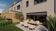 Ansicht_Detail Terrasse Whg.10 - Reihenhäuser im Rockermaier-Areal Moosburg