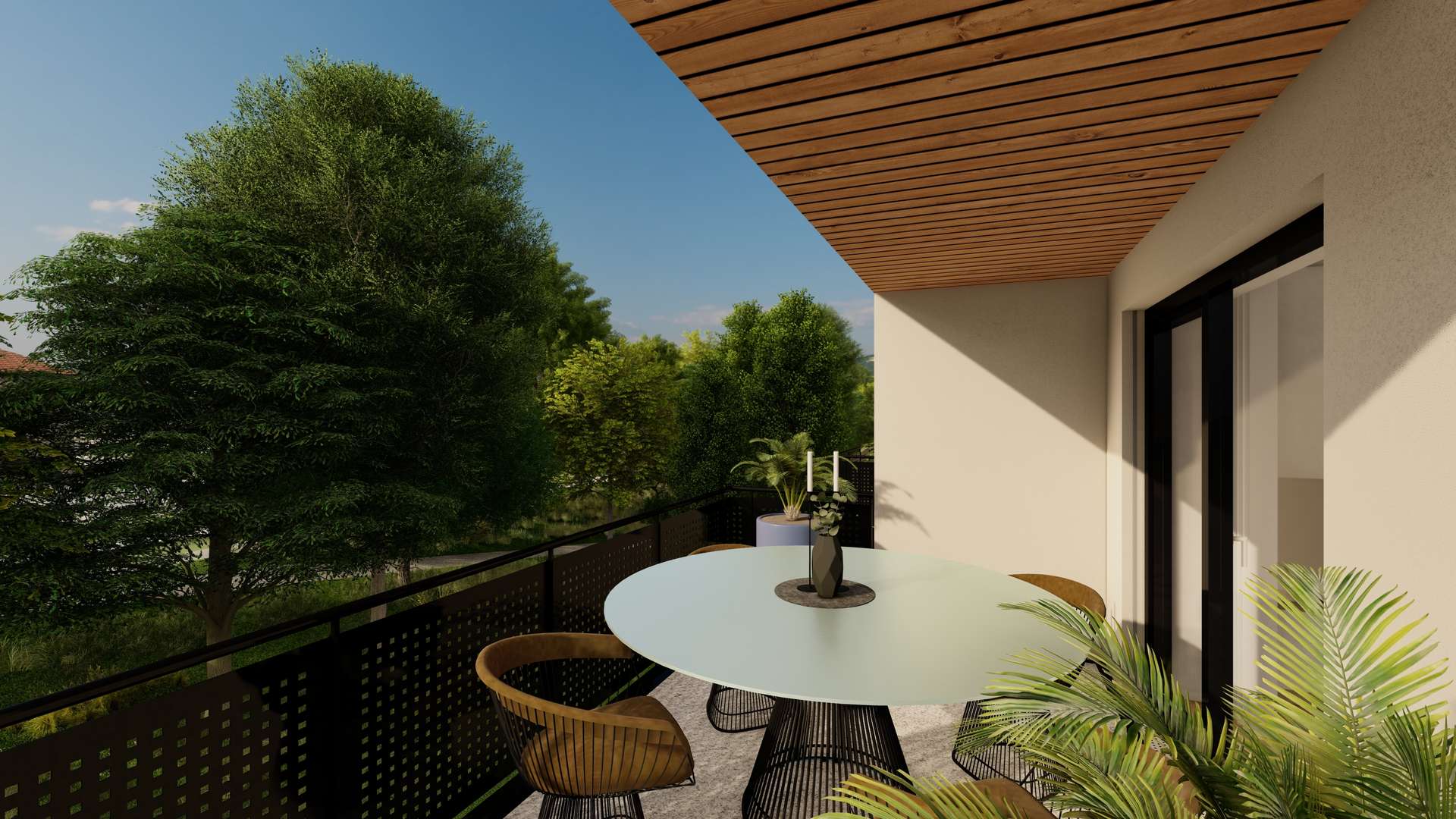 Terrasse - Moderne 2,5-Zimmer-Neubauwohnung in Deggendorf – Erstbezug