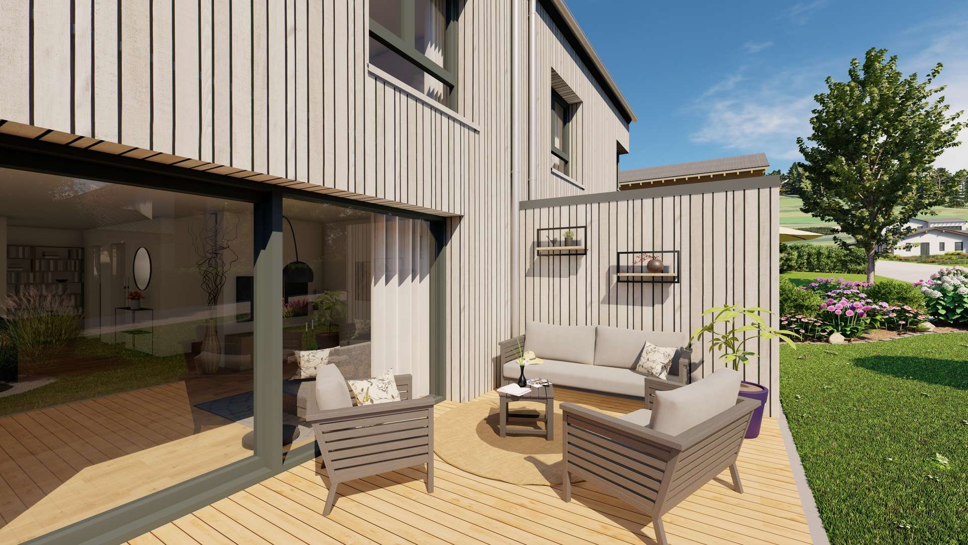 07_Detailansicht_V1 - Moderne Doppelhaushälfte in nachhaltiger Holzmassivbauweise ++QNG Standard++