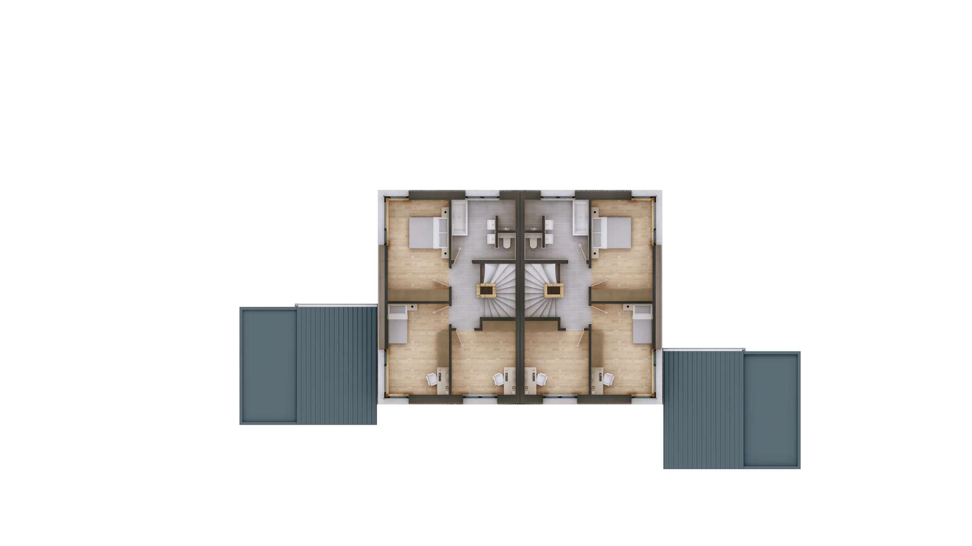 Obergeschoss - Moderne Doppelhaushälfte in nachhaltiger Holzmassivbauweise ++QNG Standard++