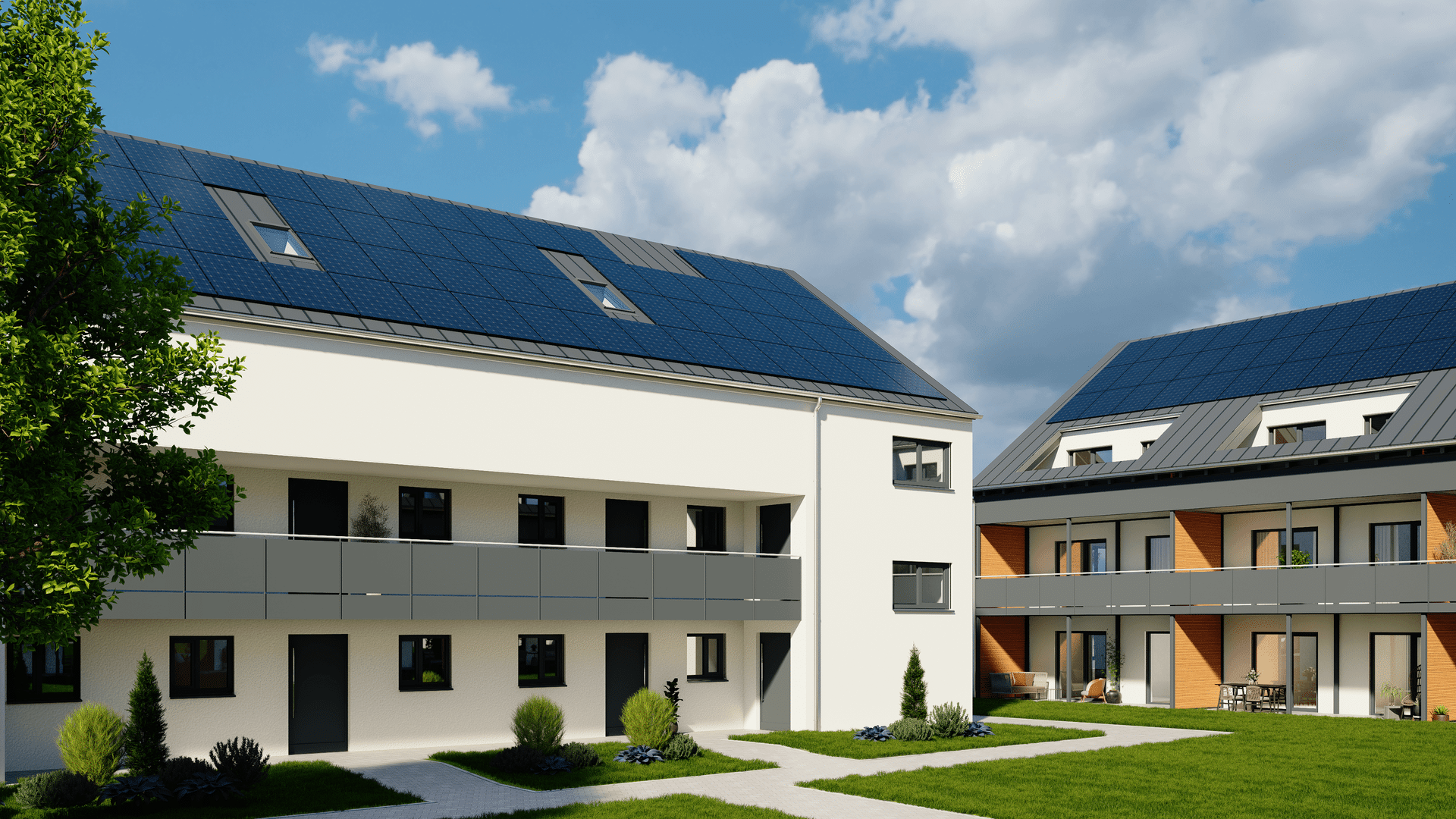Ansicht_Südost1 - Isarkarree Plattling. Wohnen an der Isar