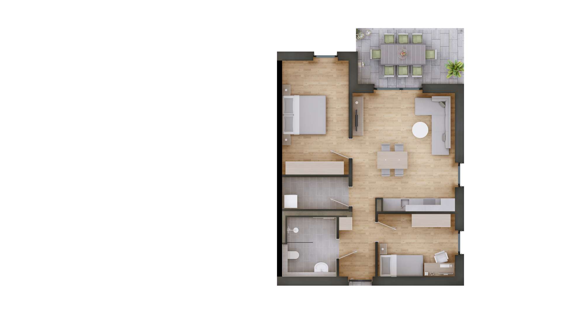 Grundriss - Moderne 3-Zimmer-Wohnung-Erstbezug