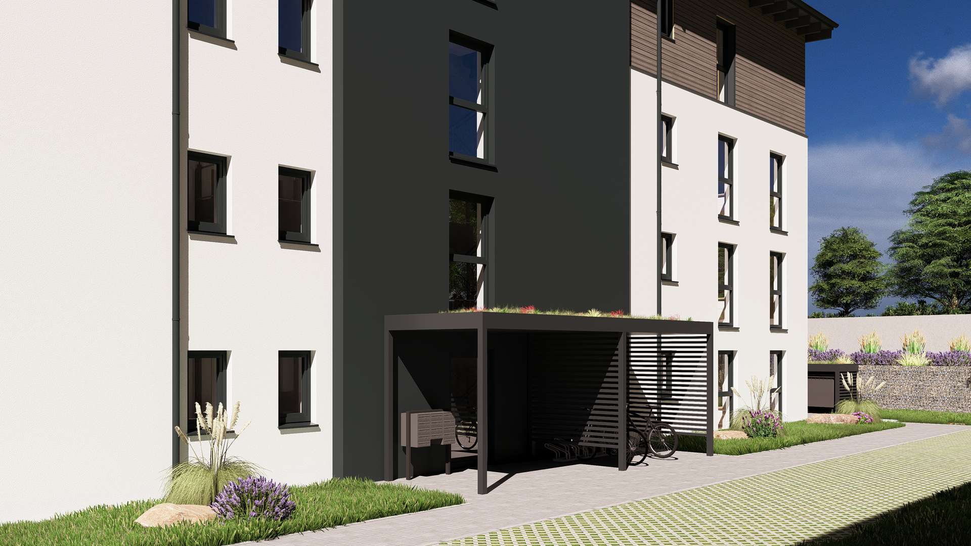 Ansicht Eingang - Wohnen im Höchtl28: Neubau-Wohnungen