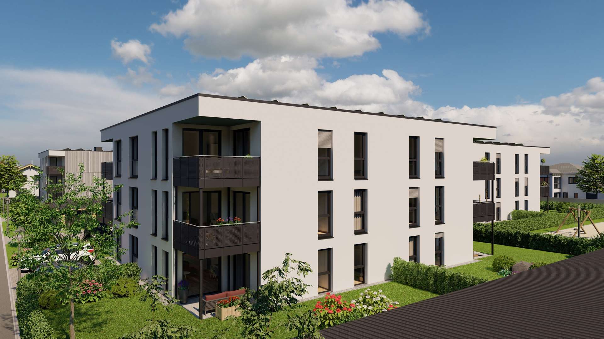 Außenansicht - Moderne 3. Zimmer-Wohnung zur Miete – Erstbezug