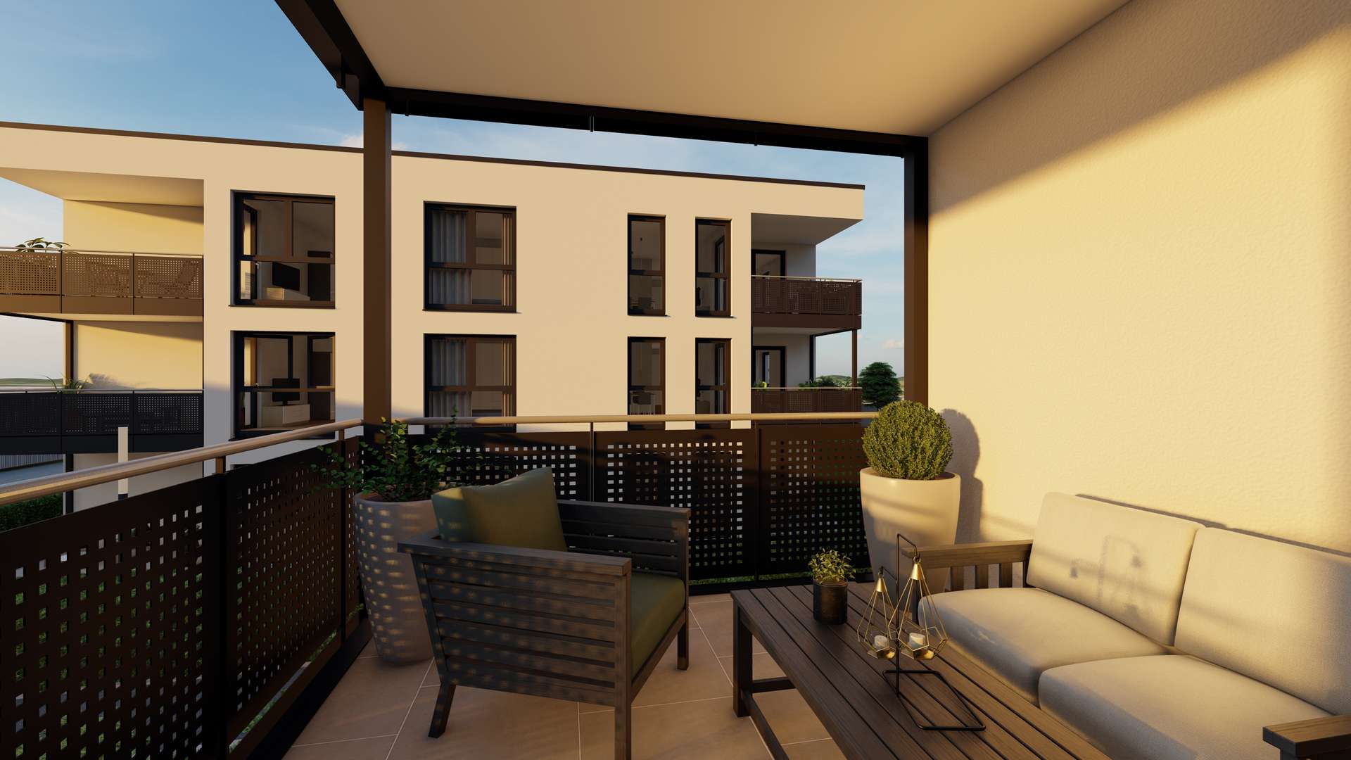 Balkon - Helle 2-Zimmerwohnung zur Miete – Erstbezug