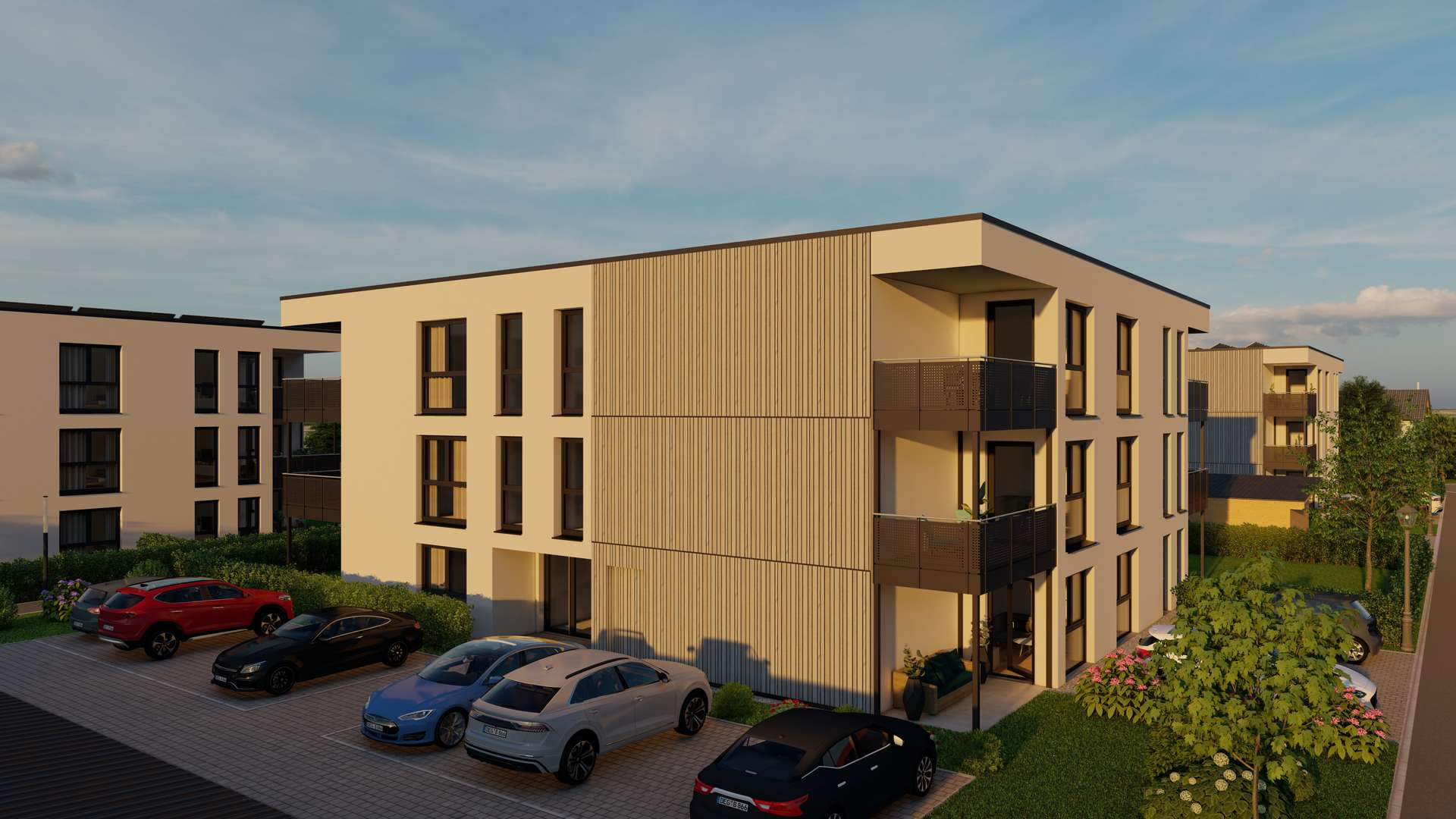Ansicht_Nord-Ost_V1 - Helle 2-Zimmerwohnung zur Miete – Erstbezug