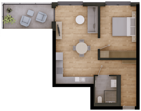 Helle 2-Zimmerwohnung zur Miete – Erstbezug, 94447 Plattling, Etagenwohnung