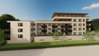 Ansicht_Süd-West_Frontal - Neubau 3-Zimmerwohnung mit Loggia in Deggendorf