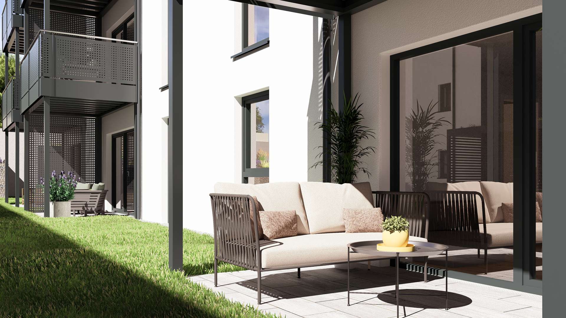 Ansicht Terrasse - Wohnen im Höchtl28: Neubau-Wohnungen