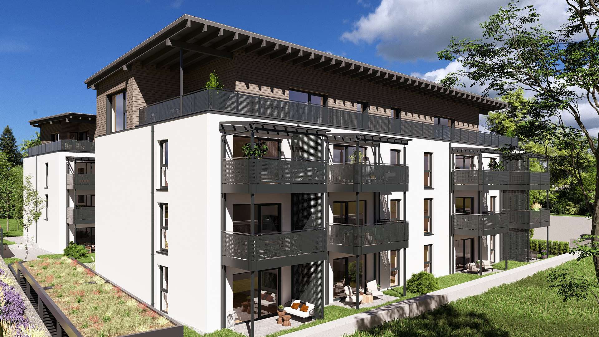 Ansicht Westen - Wohnen im Höchtl28: Neubau-Wohnungen
