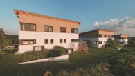 Ansicht Nord-Ost - Neubau Doppelhaushälfte mit Fernblick in Lalling