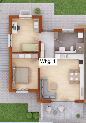 Grundriss Wohnung Nr. 1 im Zirbenweg 2026-02-18 133809 - Attraktive 3-Zimmer-Wohnung mit Balkon in Regen