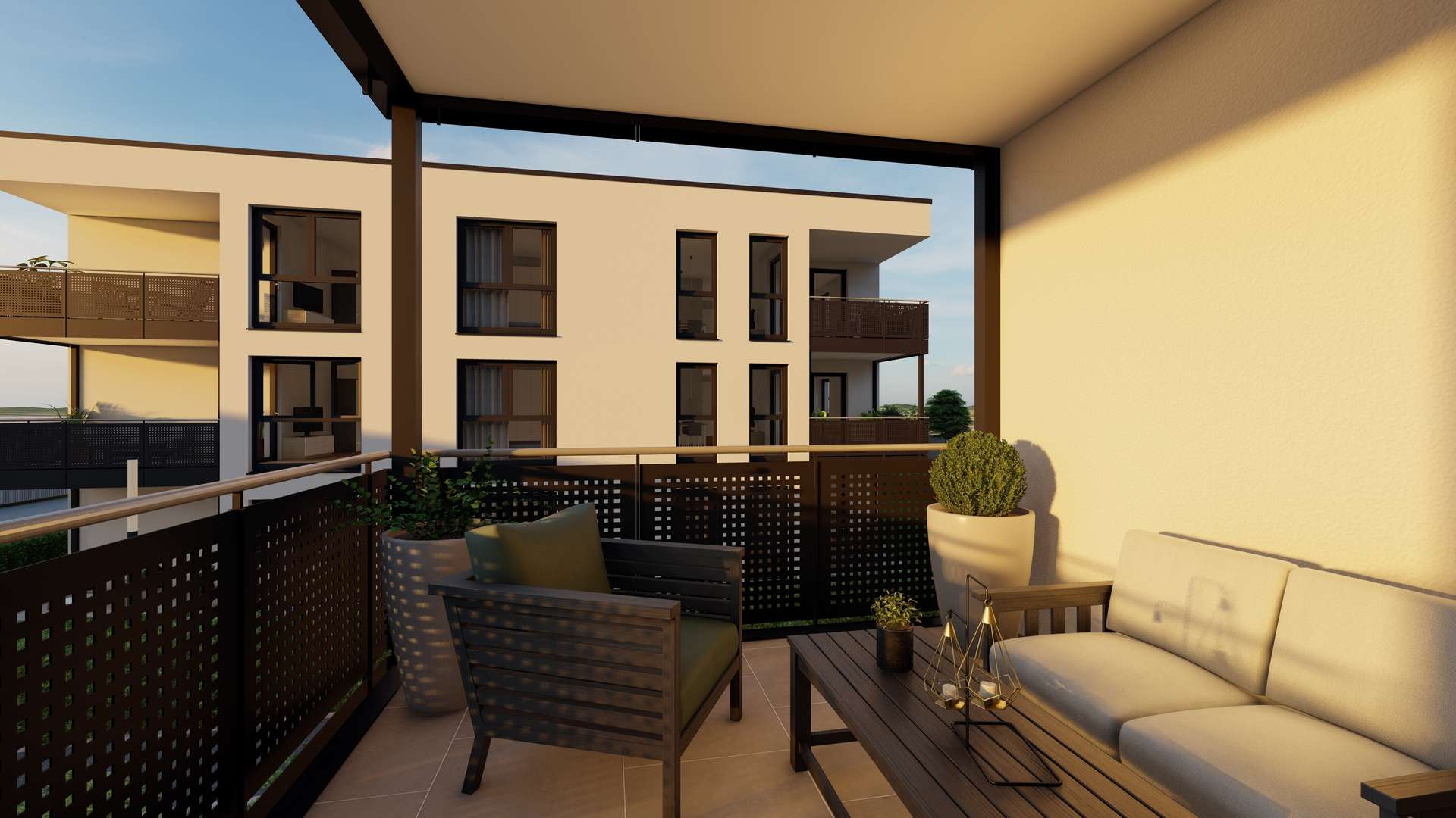 Balkon - Moderne 4. Zimmer-Wohnung zur Miete – Erstbezug