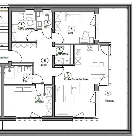 Grundriss - Exklusive Neubau Penthouse in der Weinstraße