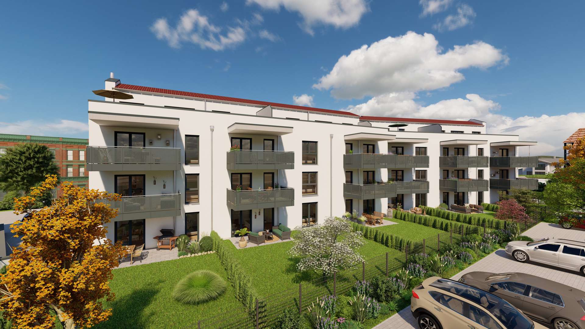 Ansicht Nordwesten - Neubauwohnungen in Haag i. OB – modern wohnen im Grünen, München ganz nah