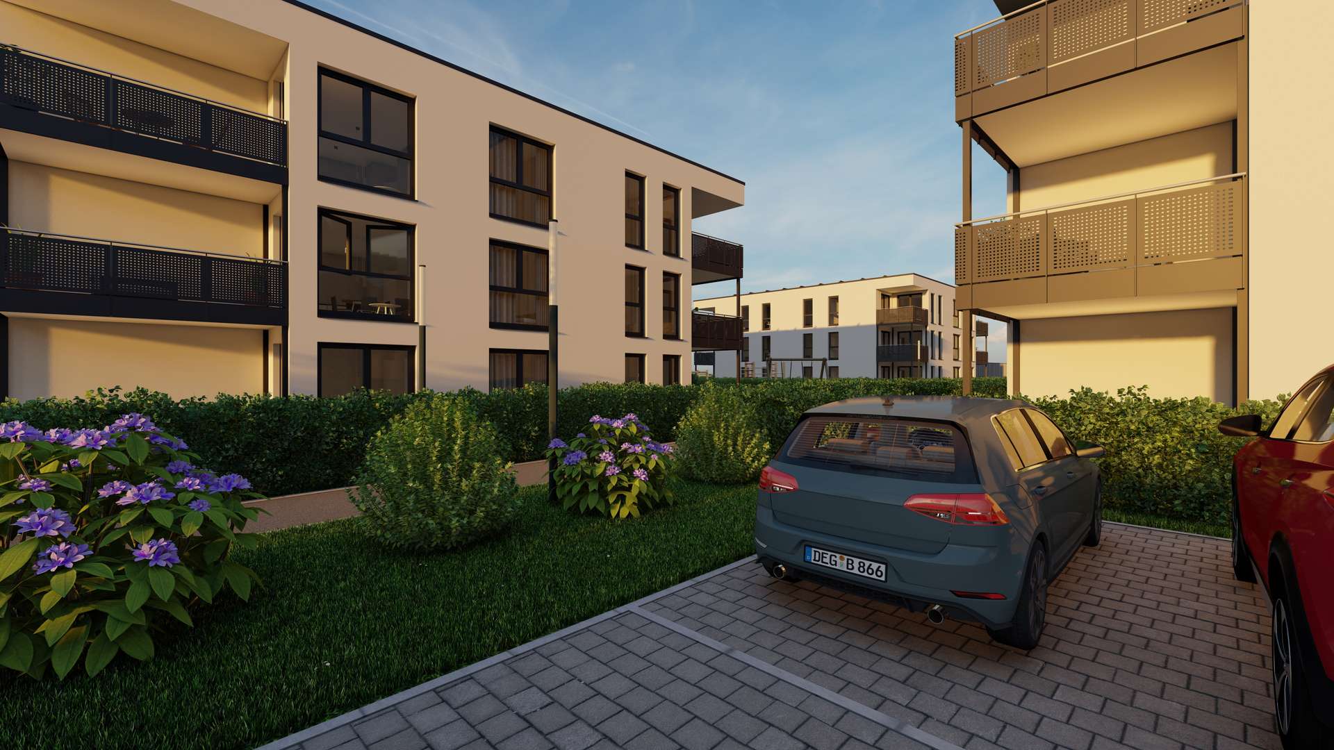 Außenansicht - Moderne 3. Zimmer-Wohnung zur Miete – Erstbezug