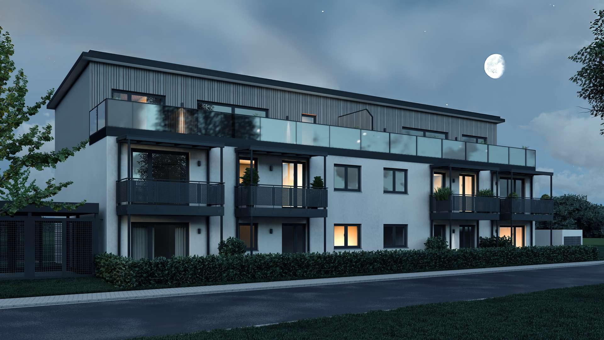 Nachtansicht-Haus12 - Rockermeier Park Moosburg
