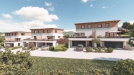 Ansicht Süd-Ost - Neubau Doppelhaushälfte mit Fernblick in Lalling