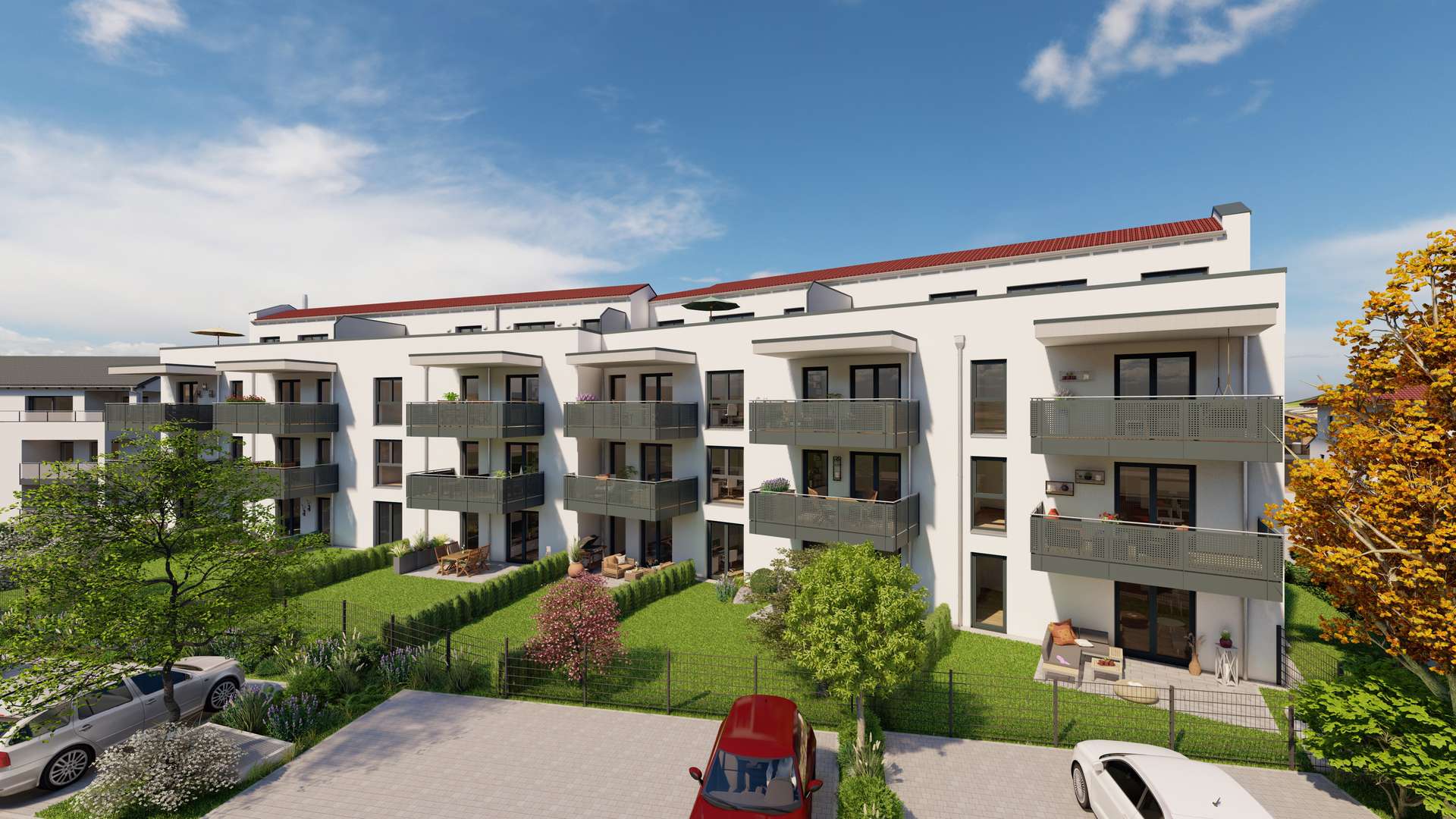 Ansicht Südwesten - Neubauwohnungen in Haag i. OB – modern wohnen im Grünen, München ganz nah